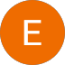Orange circle with a white letter E in the center.