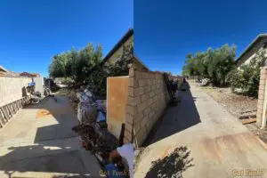 Junk removal in Quartz Hill, CA ? before and after cleanup showing cleared household junk, debris, and large trash items.